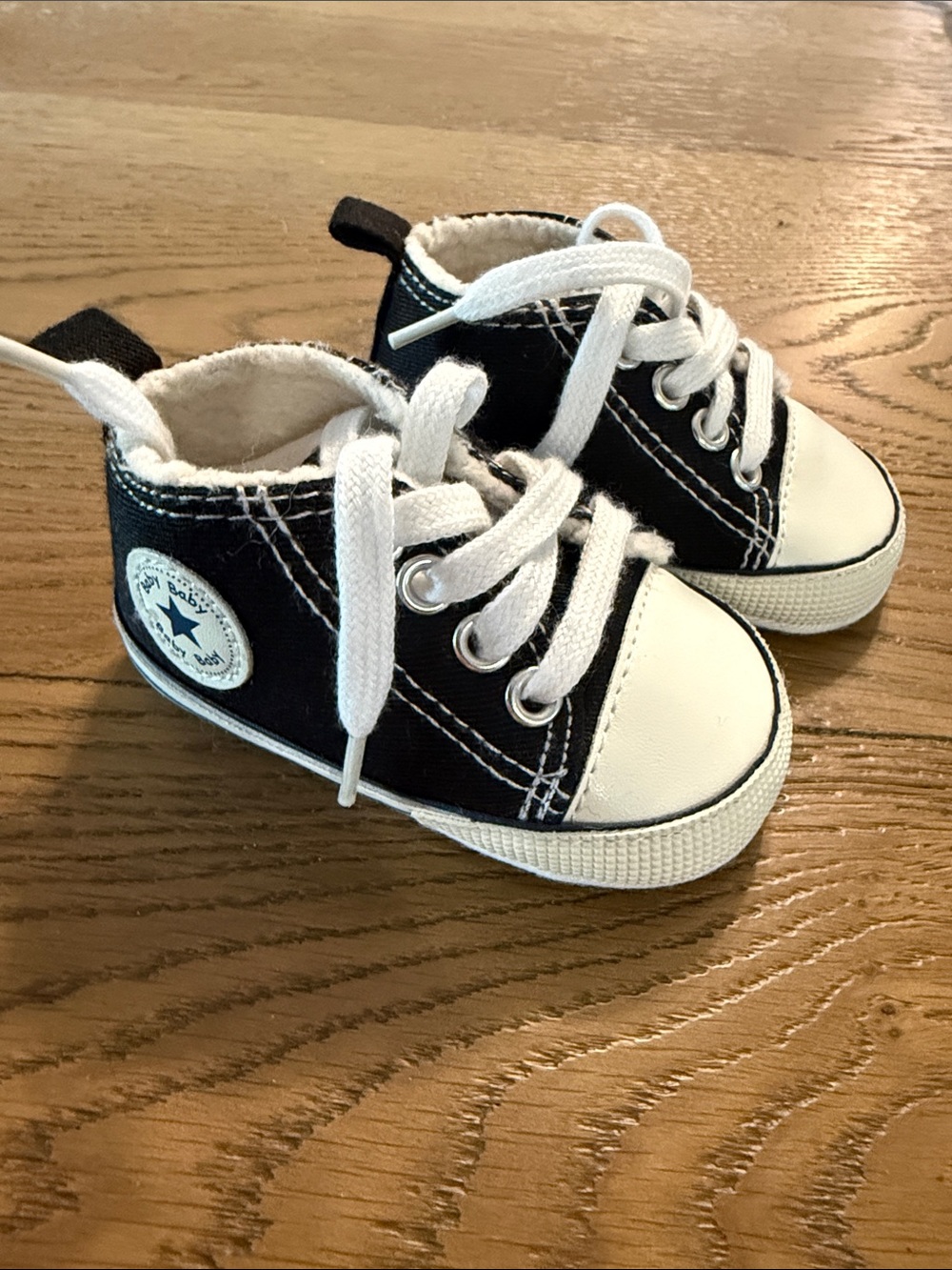 Converse Black and White Baby High-Top Sneakers